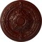 Ekena Millwork Vincent Ceiling Medallion (Fits Canopies up to 6"), Hand-Painted Brushed Mahogany, 26"OD x 3"P CM26VIBMF - alternate 1